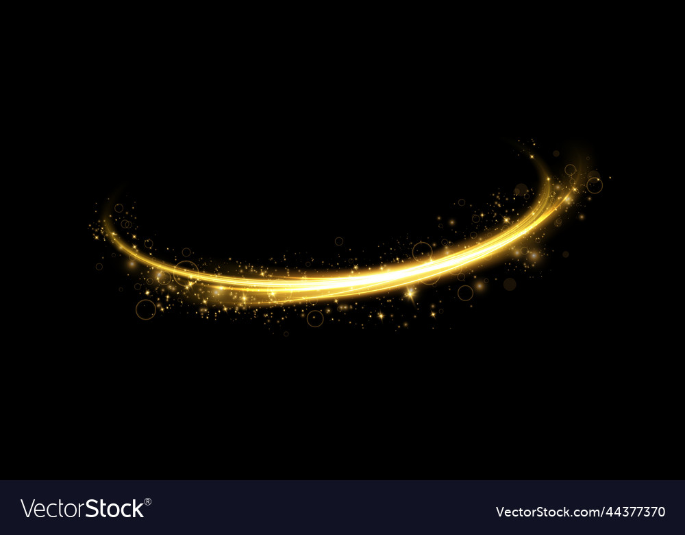 Abstract light lines of motion and speed in golden vector image Abstract light lines of motion and speed in golden