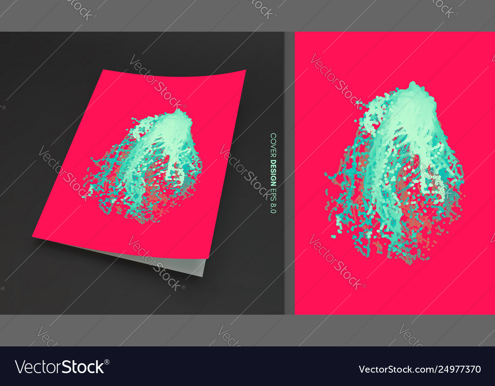Array with dynamic particles sound wave 3d Vector Image Array with dynamic particles sound wave 3d