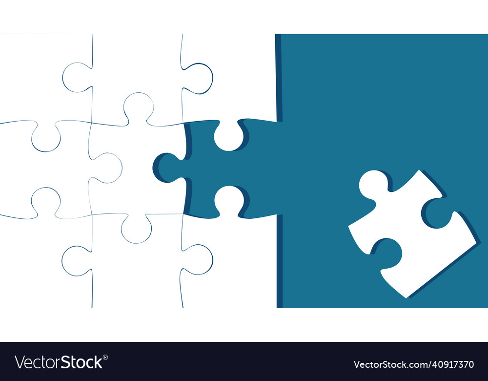 Background with incomplete jigsaw puzzle abstract