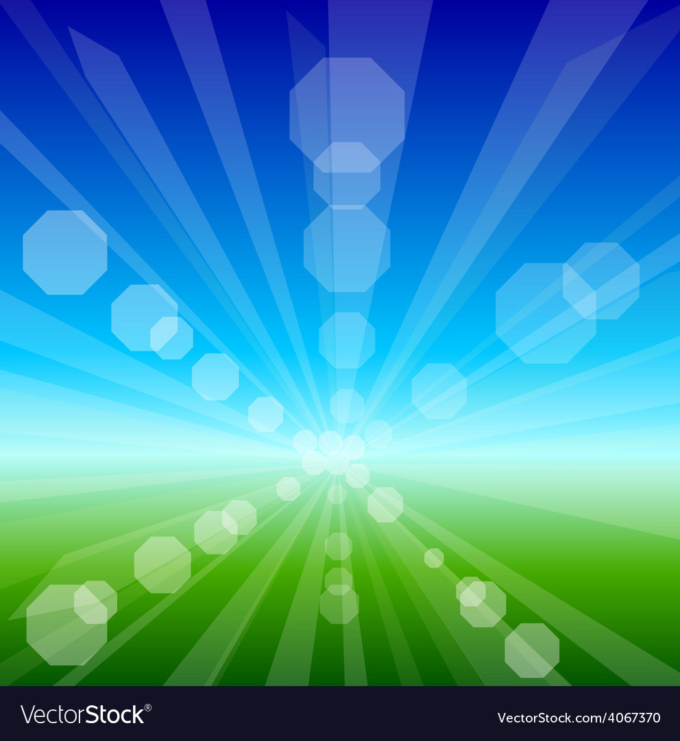 Bright sunny landscape Royalty Free Vector Image