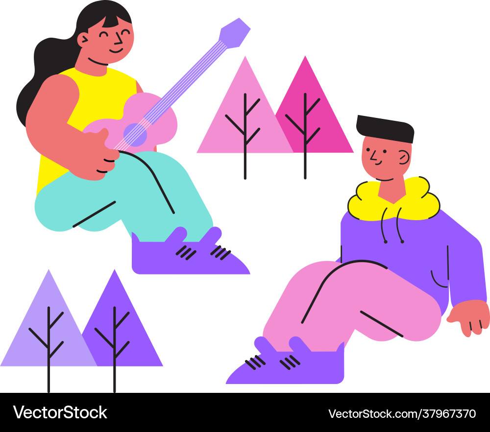 Camping flat icon Royalty Free Vector Image - VectorStock