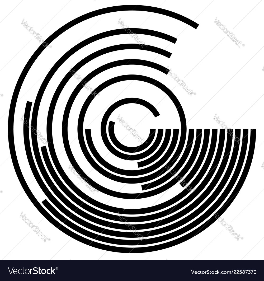 Concentric circles circular element