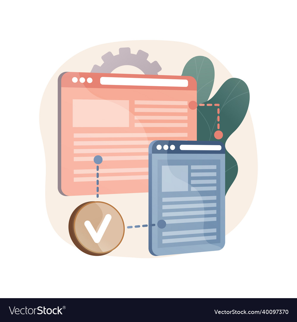 Cross-browser compatibility abstract concept vector image Cross-browser compatibility abstract concept