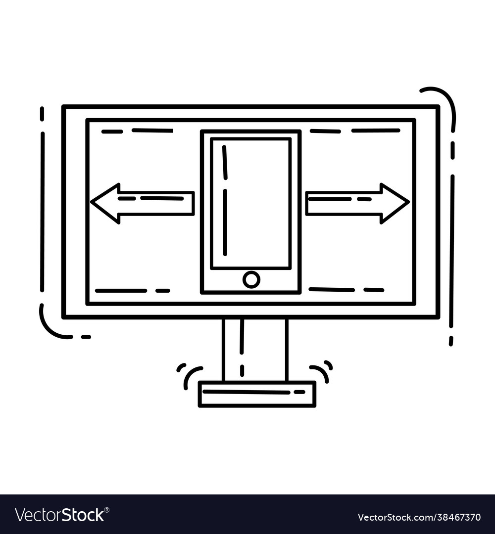 E-Commerce-Ikone responsive Hand gezeichnet Set