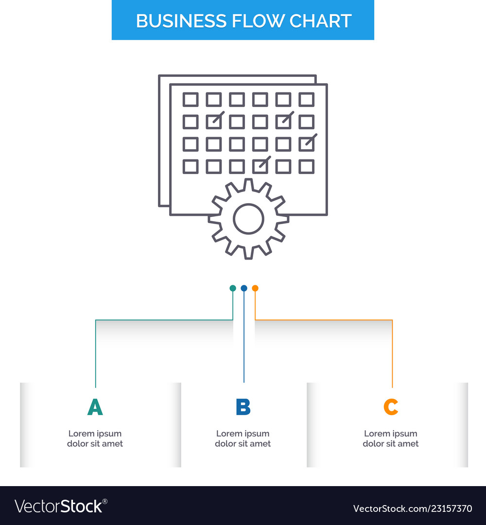 event management processing schedule timing vector image