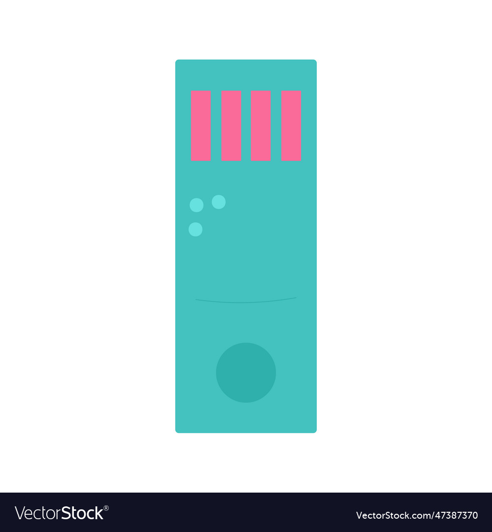 Flash drive for computer blue element icon