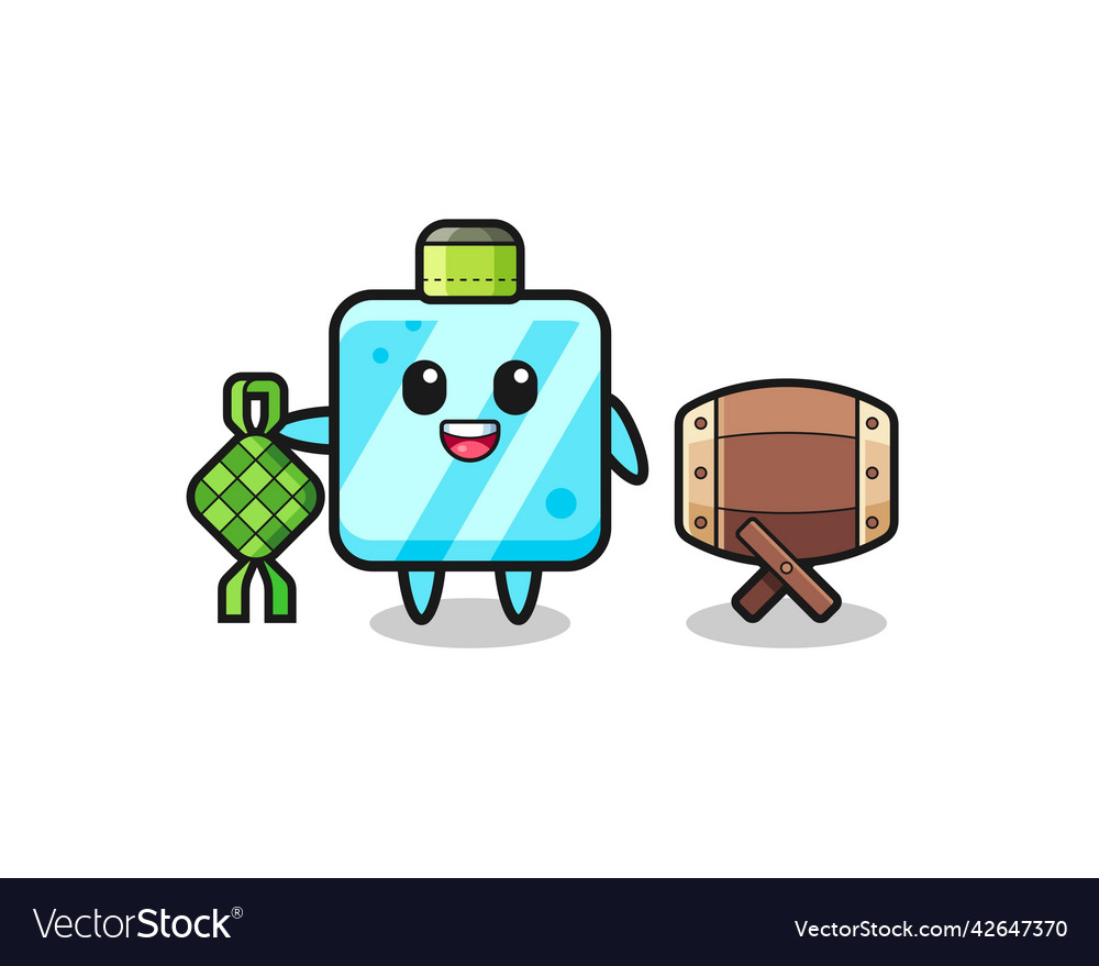 Ice cube muslim character are celebrating eid al