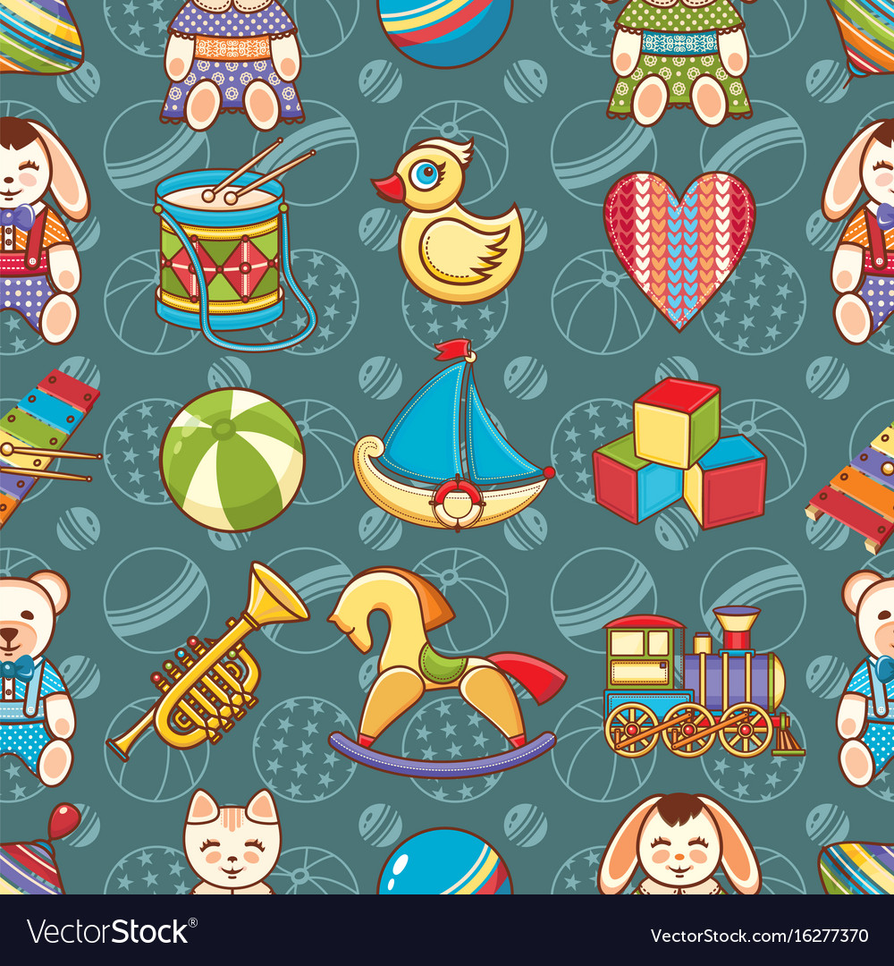Kid toy seamless pattern design element