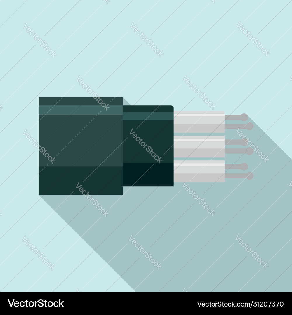 Optic cable technology icon flat style Royalty Free Vector