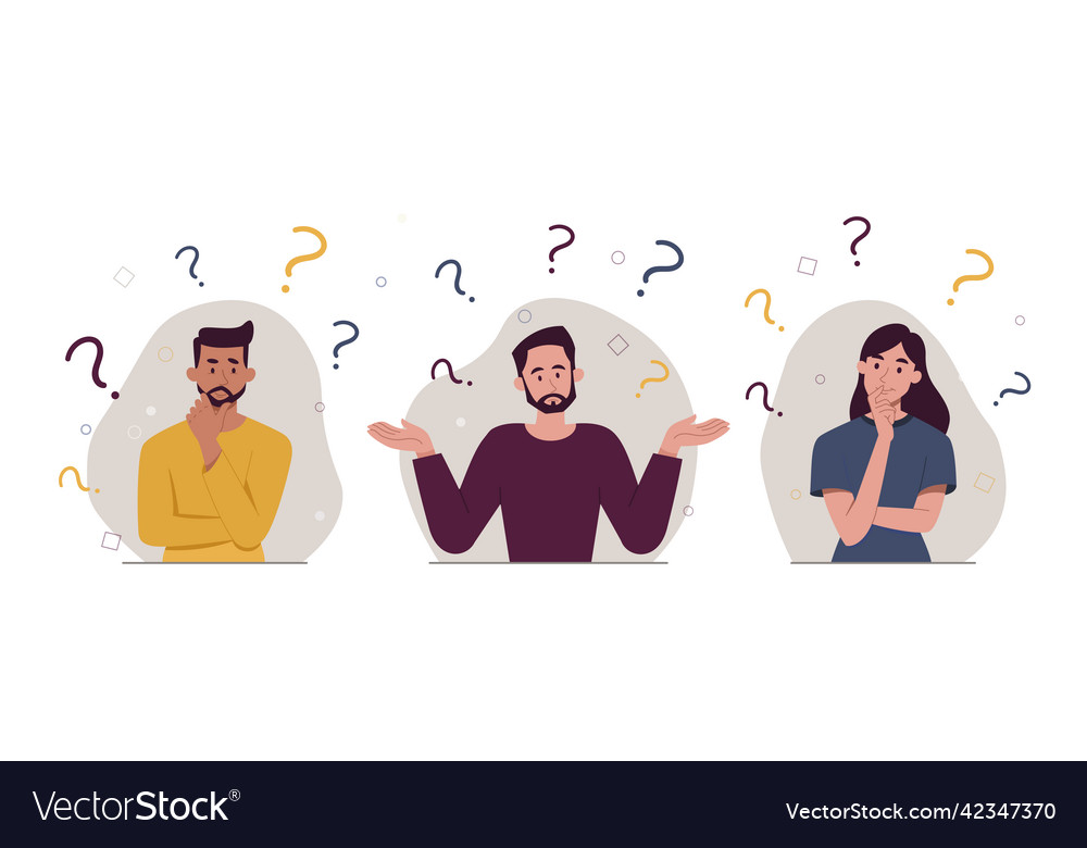 People asking questions vector image People asking questions
