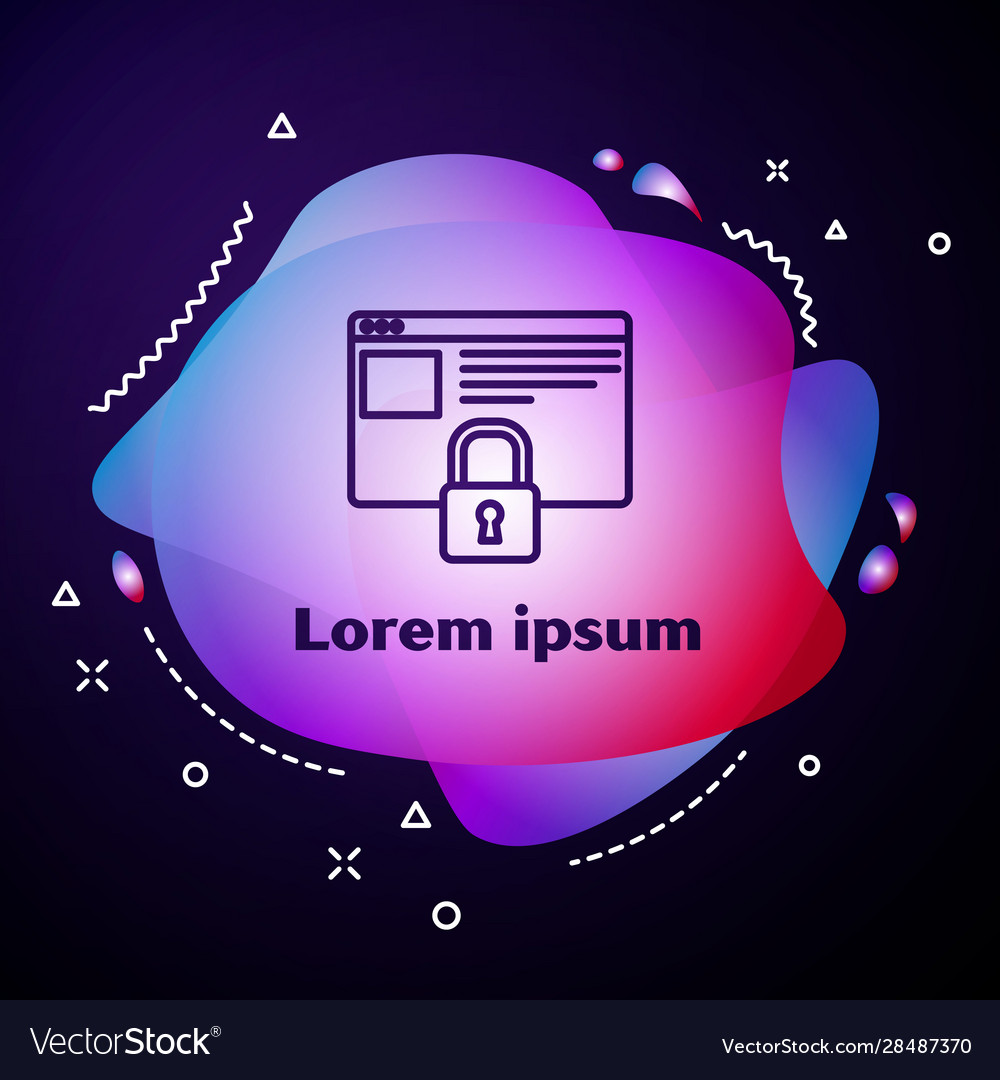 Purple line secure your site with https ssl icon
