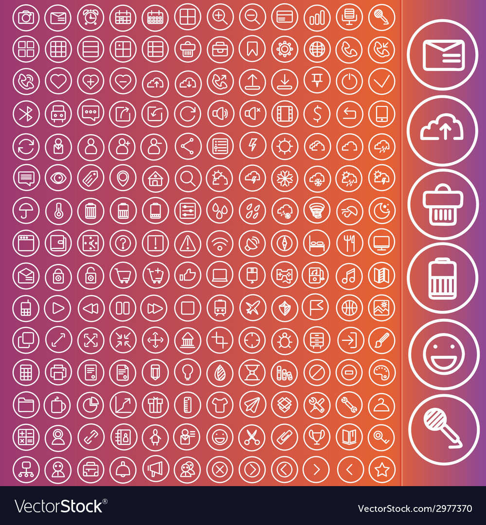 Set of icons for web and user interface design