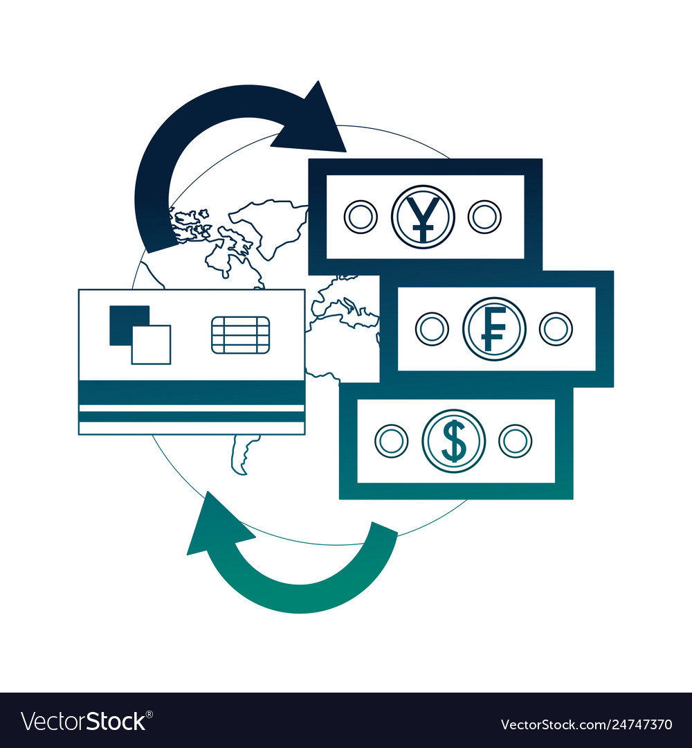 World foreign exchange credit card money banknote