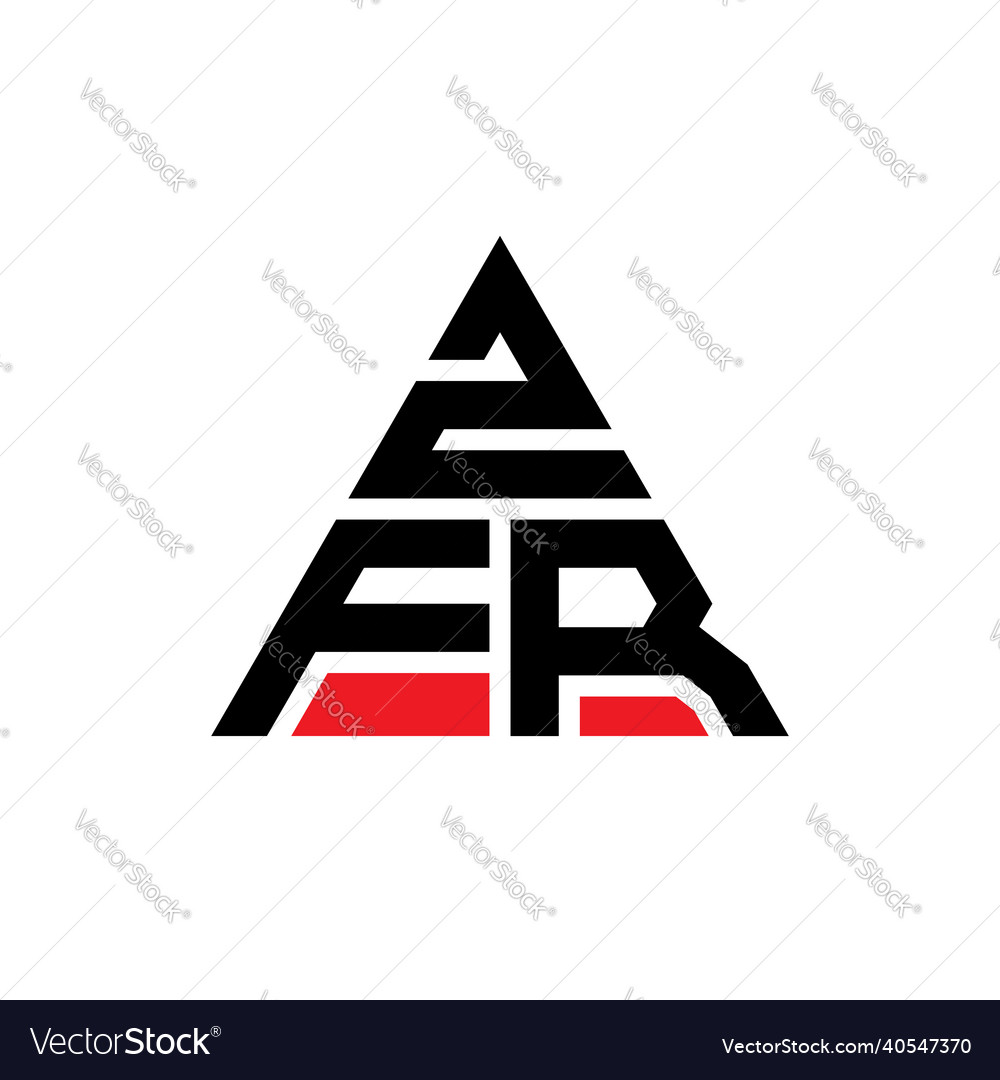 Zfr triangle letter logo design