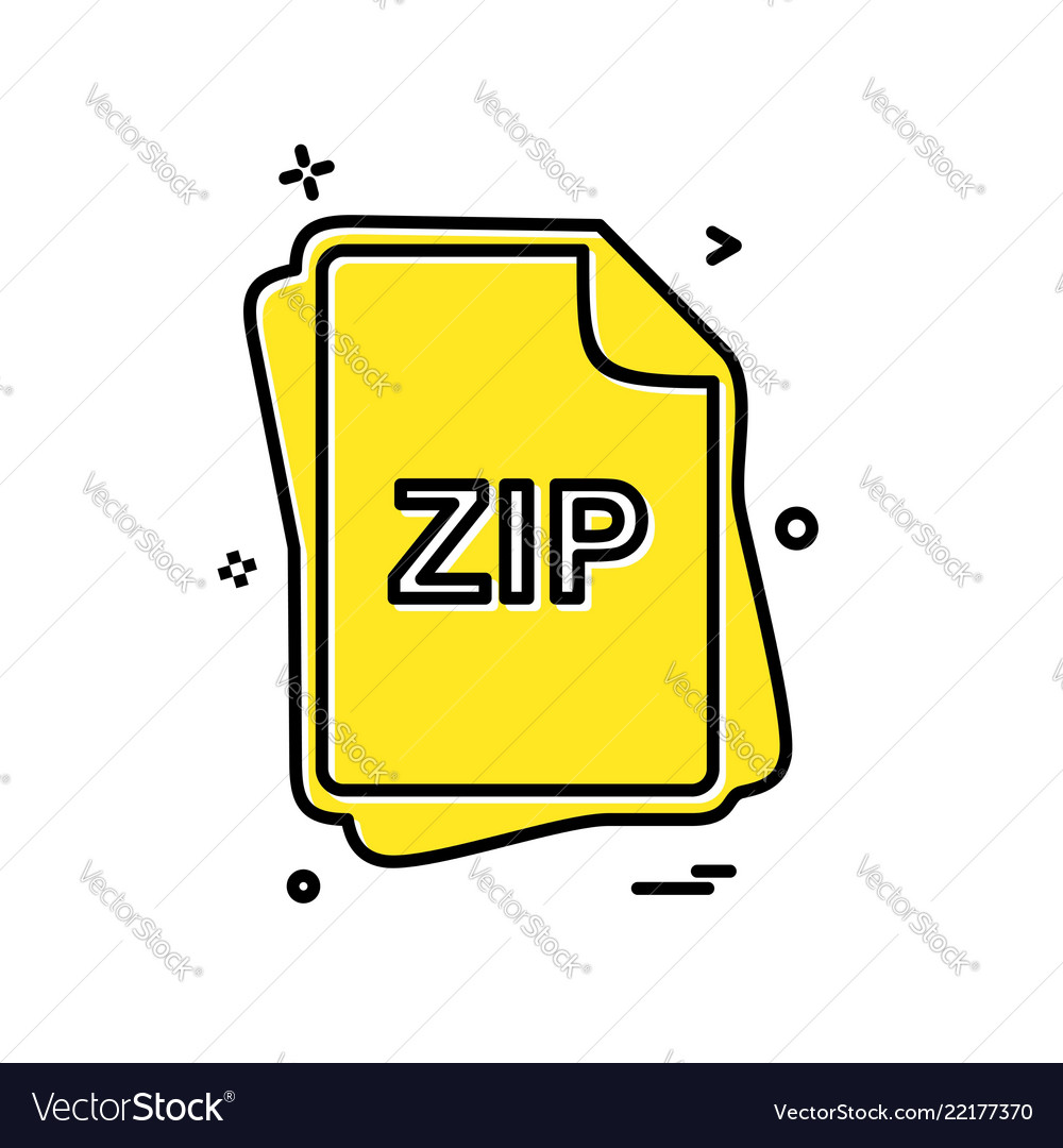 Zip file type icon design