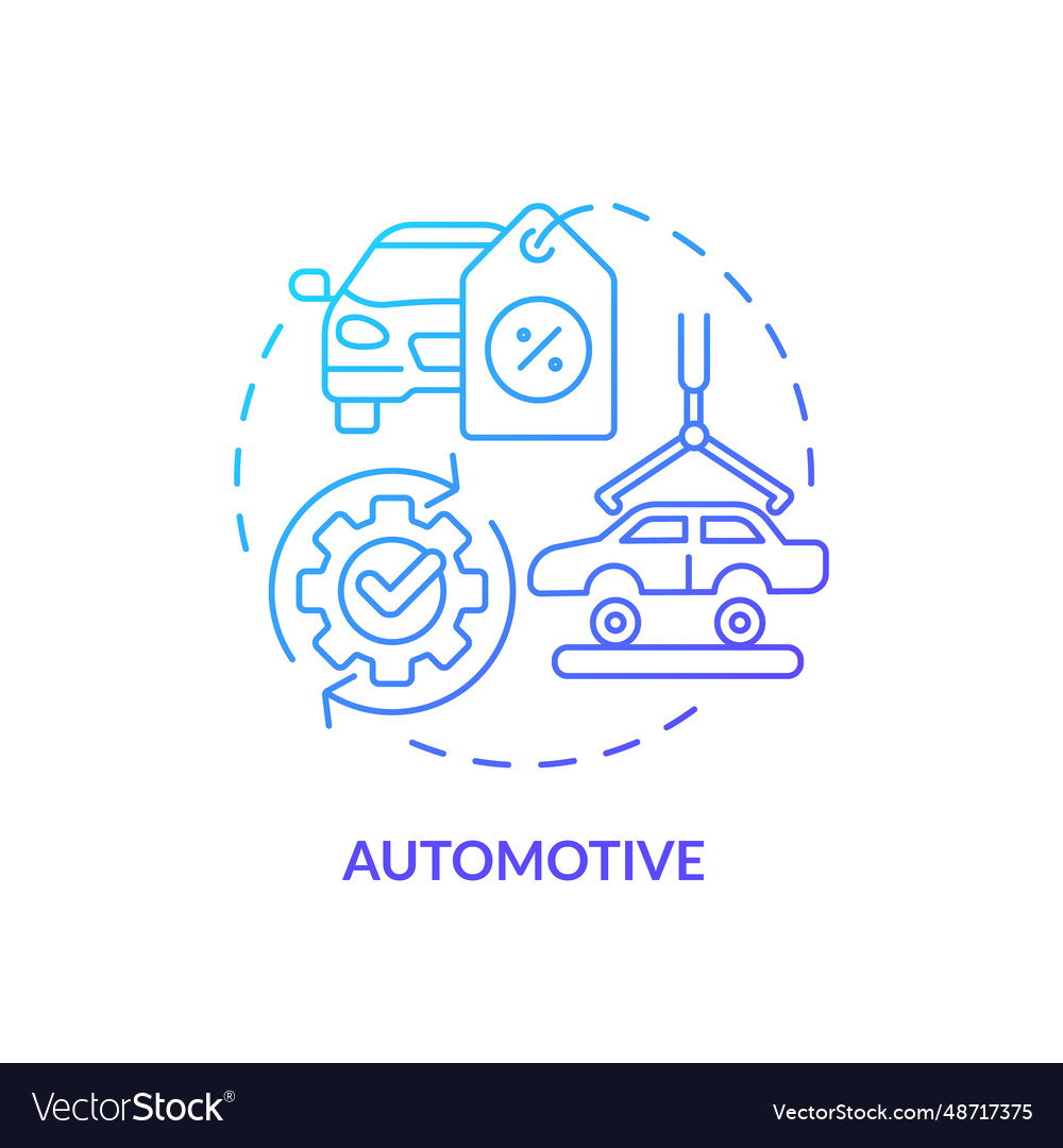 2d gradient thin linear icon automotive concept