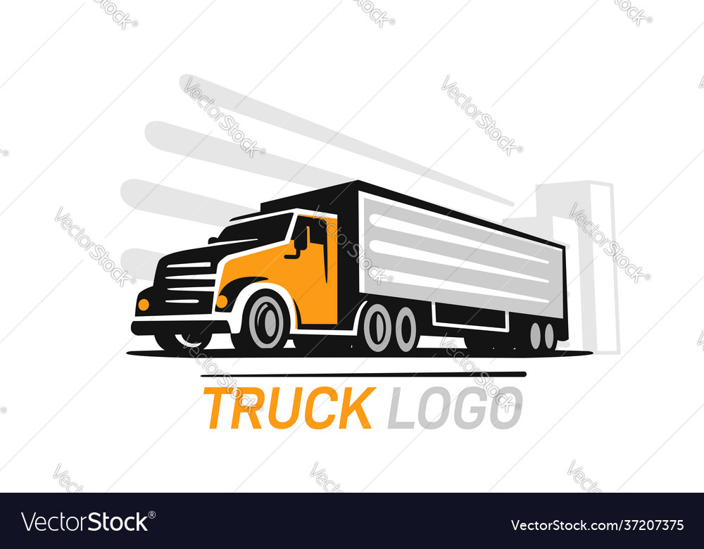 Big truck color logo template for you design Vector Image