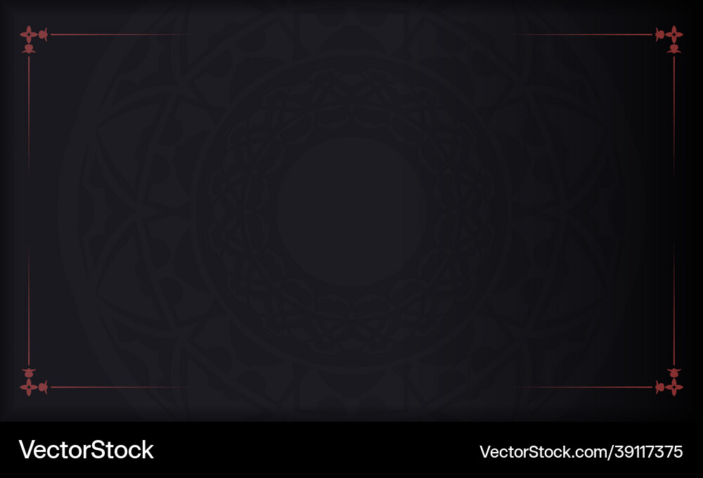 Blackred background with luxurious vintage Vector Image