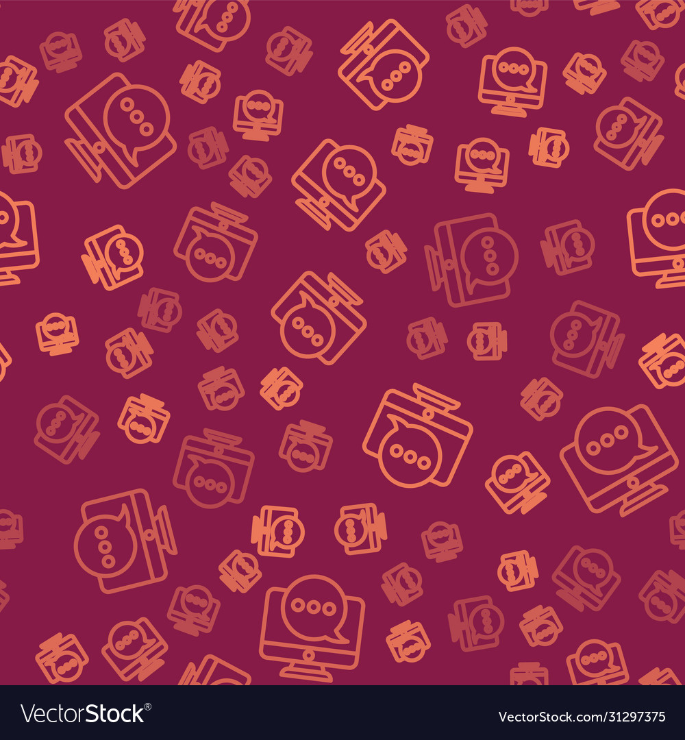 Brown line new chat messages notification Vector Image