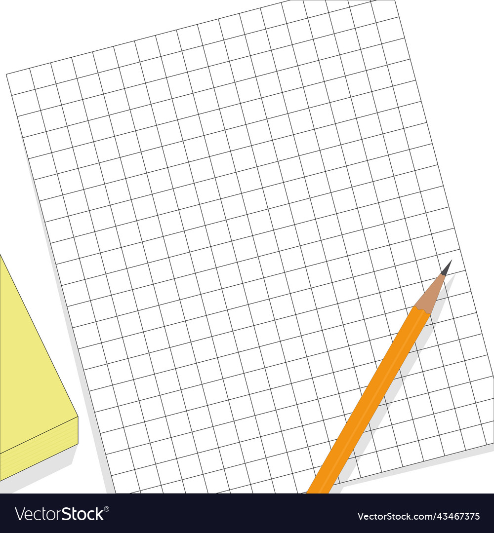 Clean lined sheet of paper with copy space