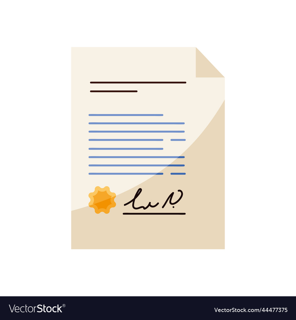 Contract paper document