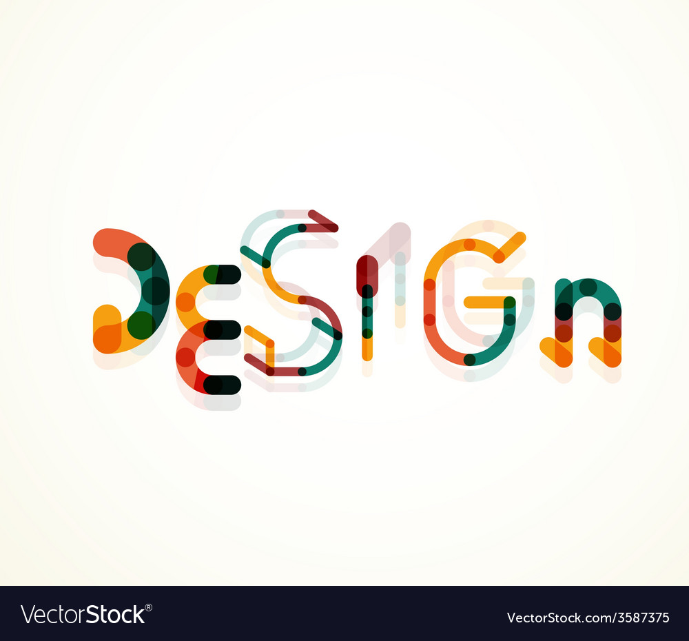 Design word font concept