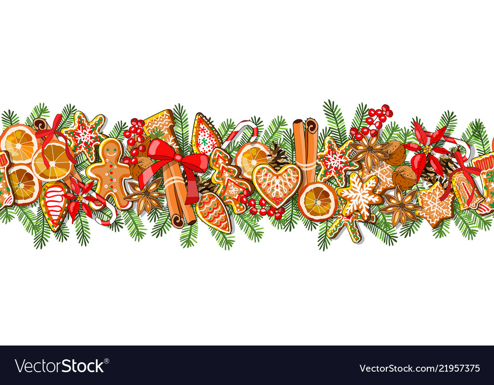 Festive Gingerbread Border