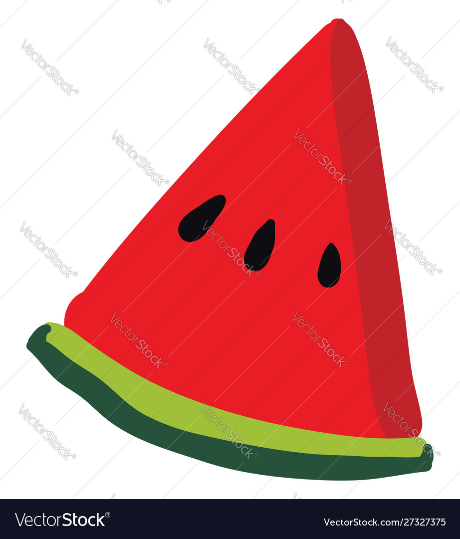 Flat watermelon on white background