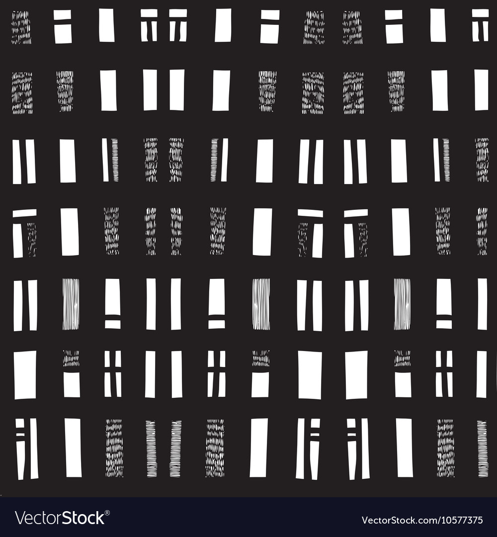 Hand-drawn seamless pattern with abstract