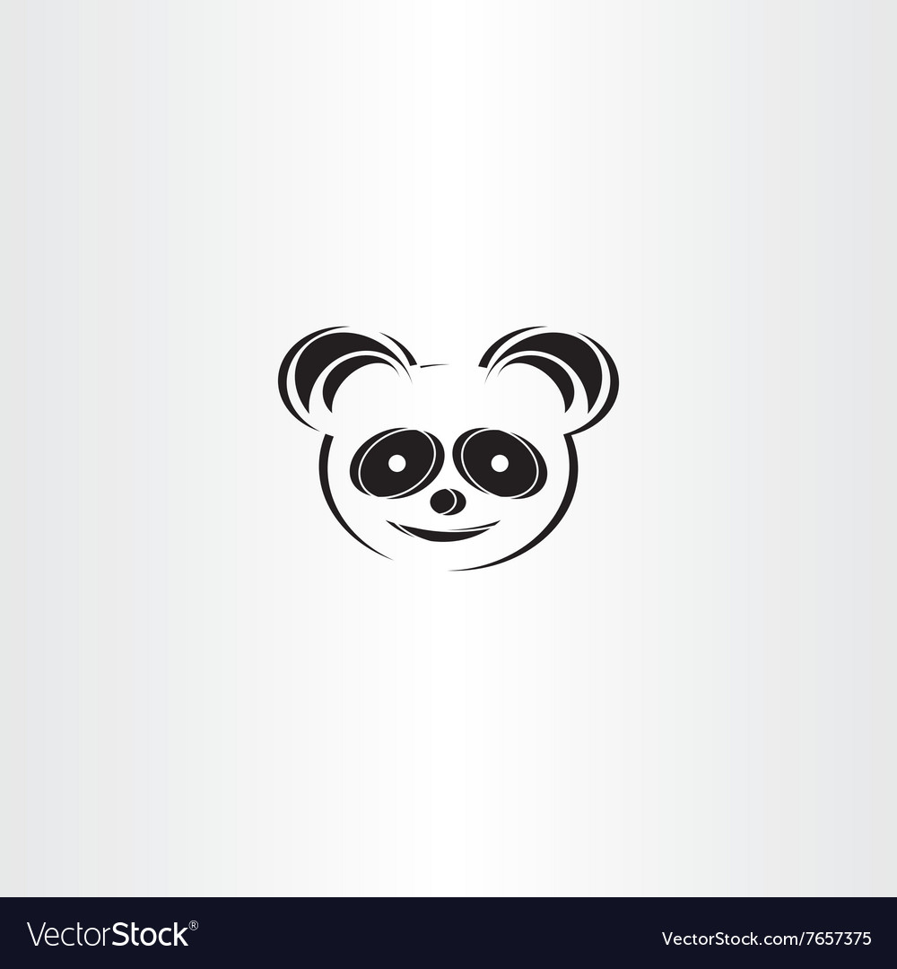 Panda icon stylized icon Royalty Free Vector Image