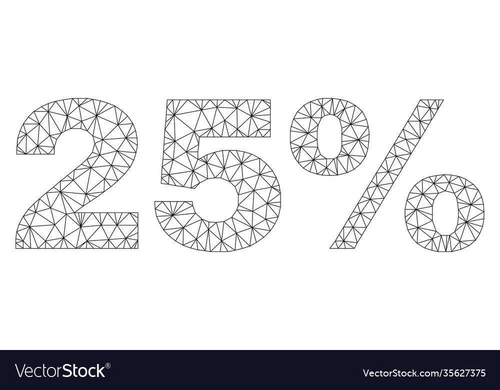 Polygonal wire frame 25 text caption