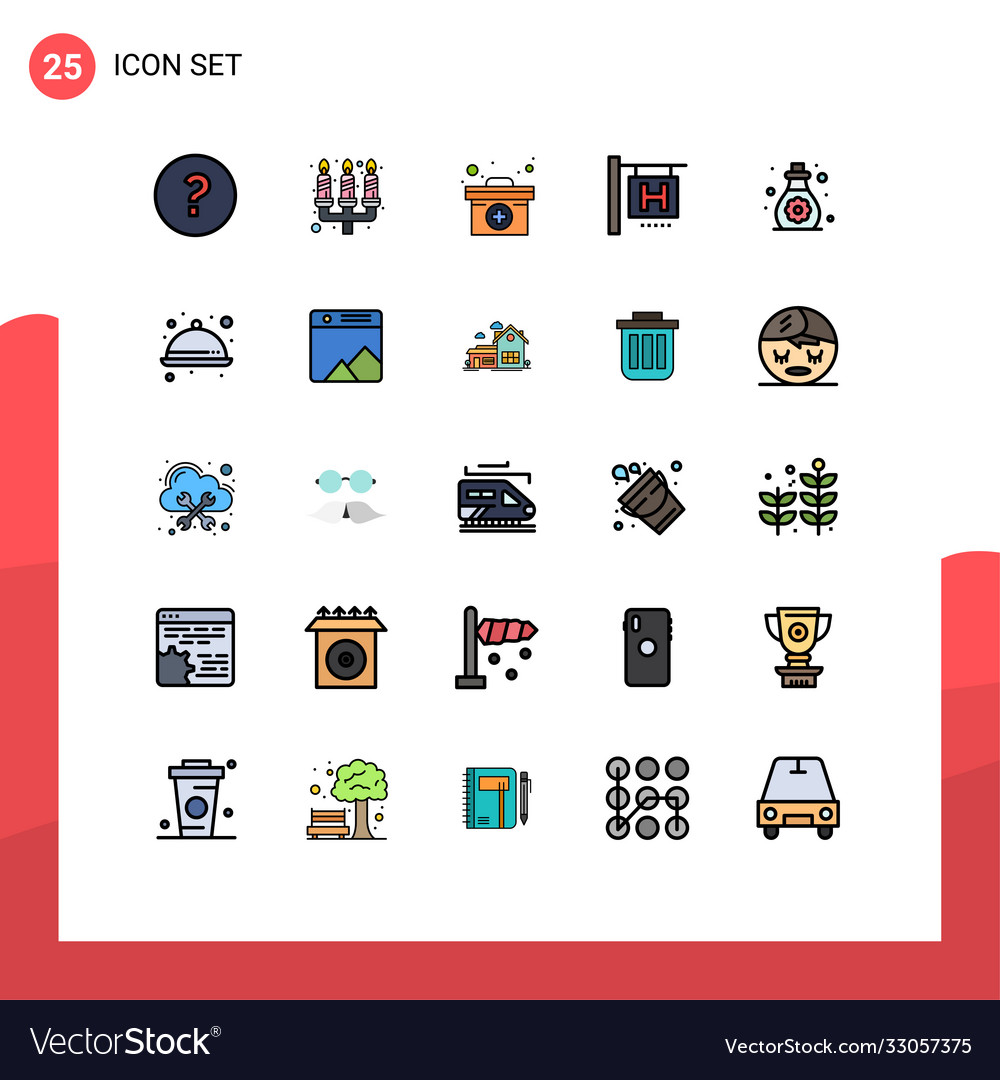 Set 25 modern ui icons symbols signs