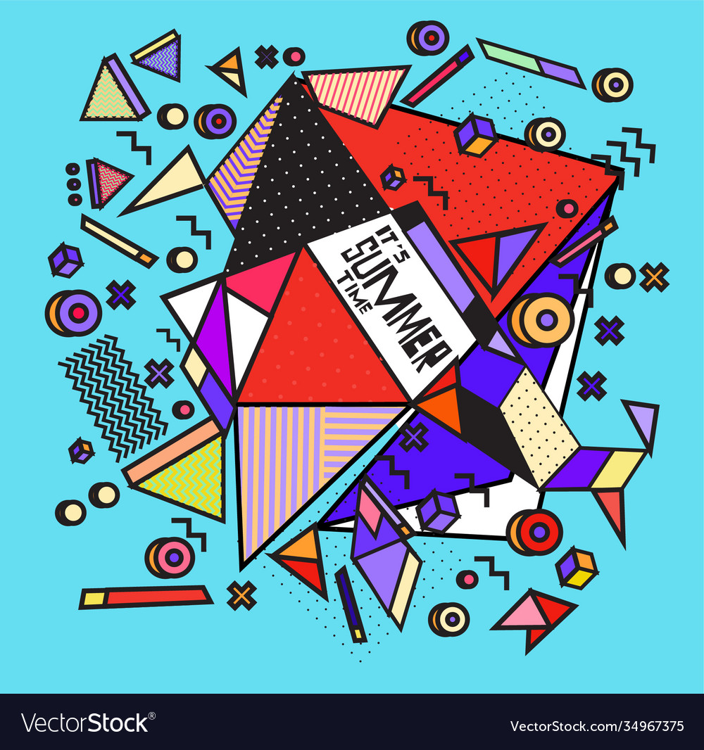 Triangle geometric forms for summer design event