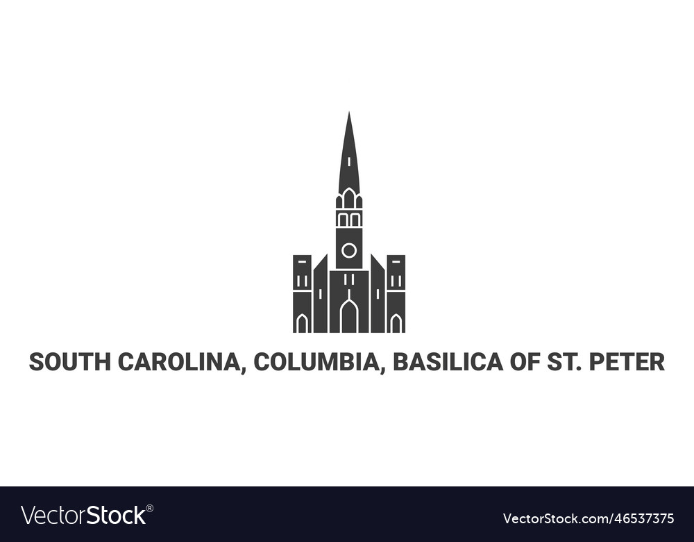 United states south carolina columbia basilica Vector Image