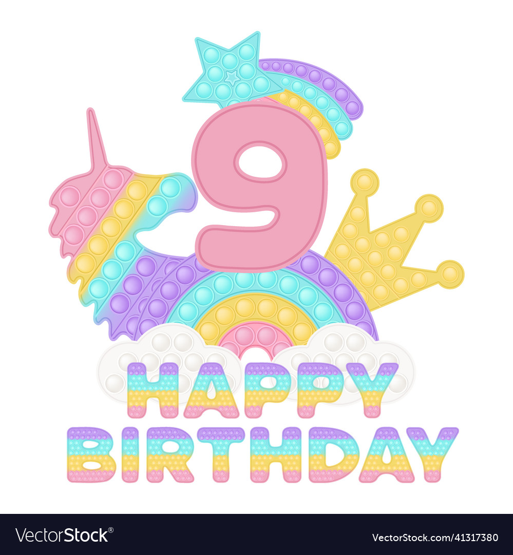 9th Birthday Pop It Party