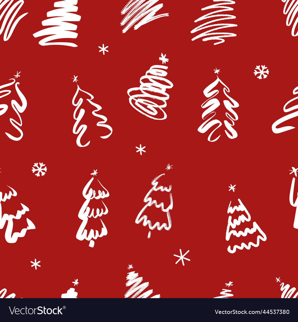 Christmas Tree & Snowflake Pattern