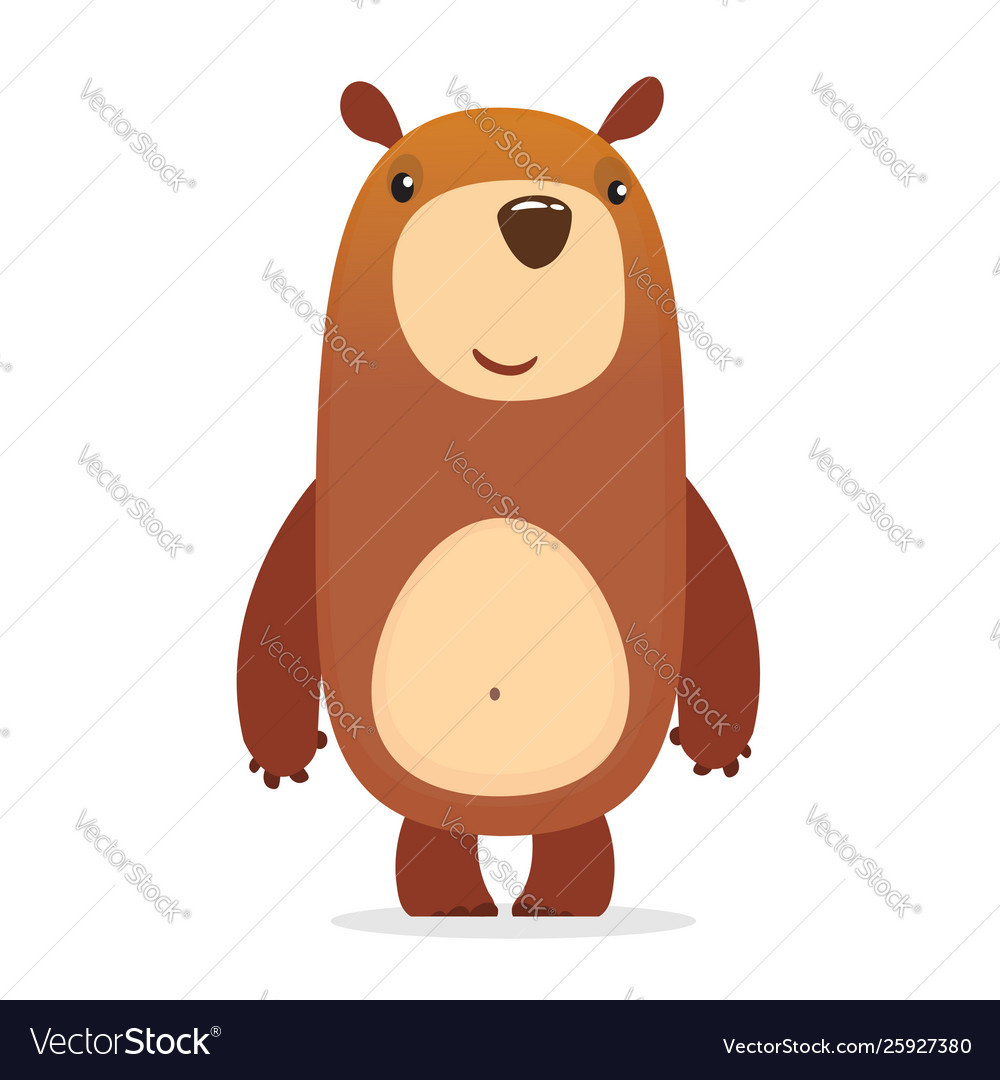 Cute baby bear cartoon Royalty Free Vector Image