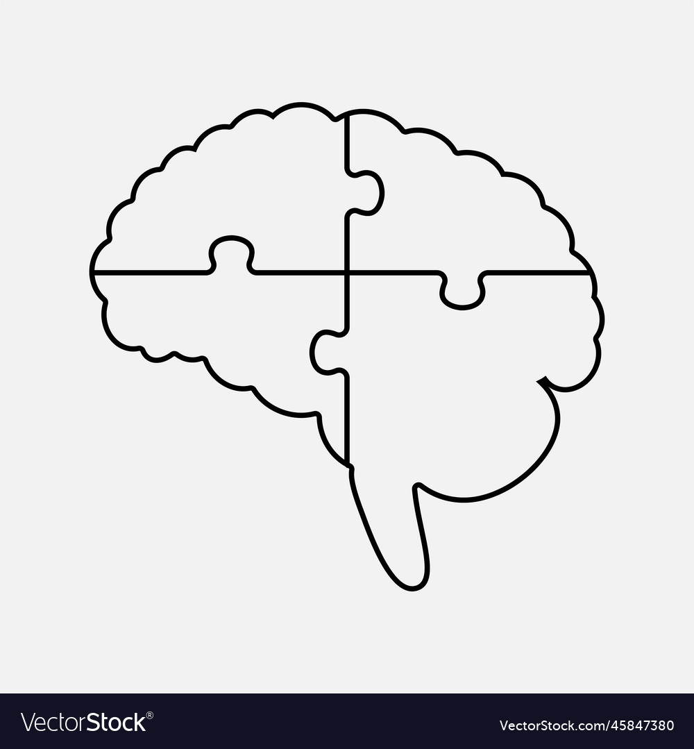 Diagramm Infografik für 4 Schritte Gehirn Puzzle