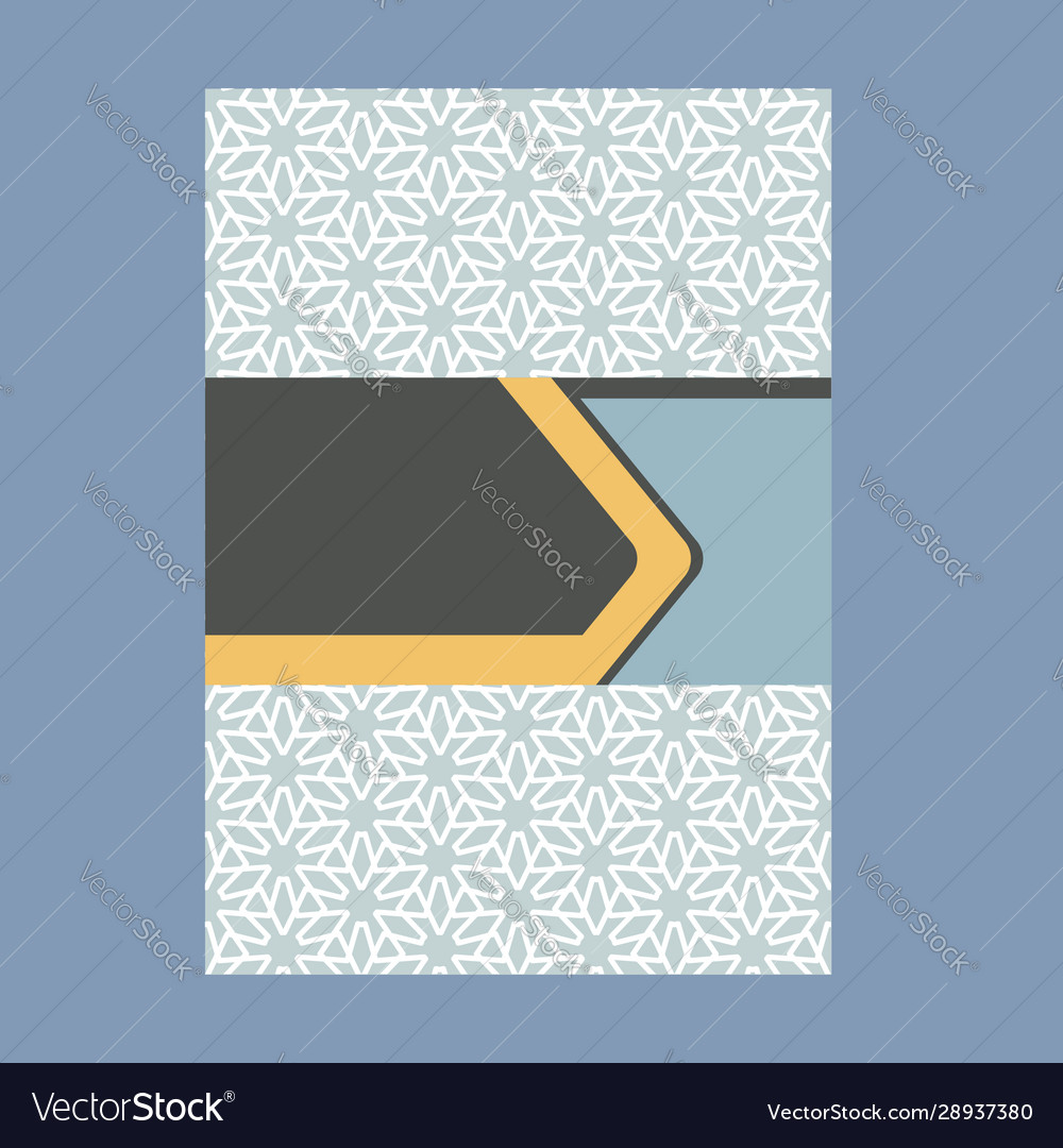 Elegant cover page with pattern background