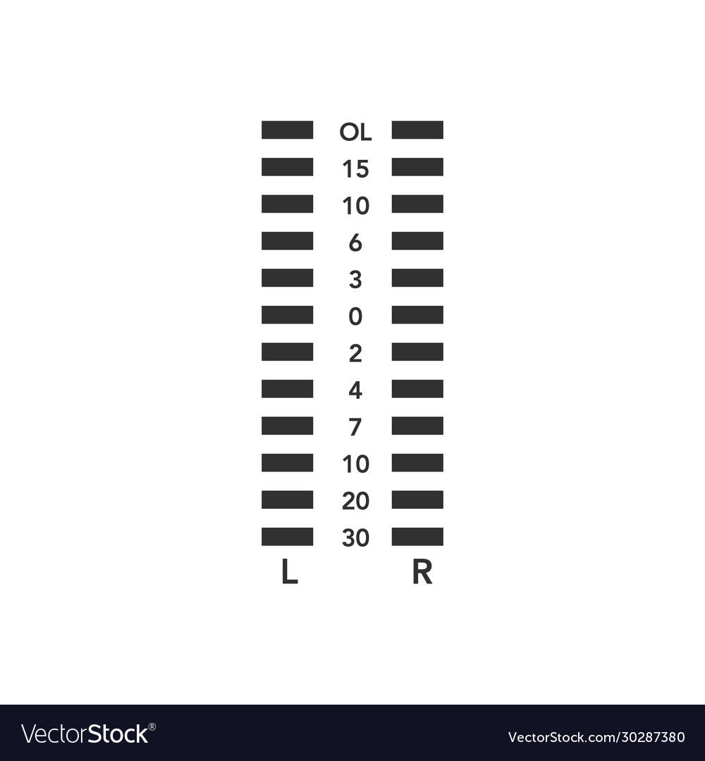 Equalizer level overload indicator stock isolated