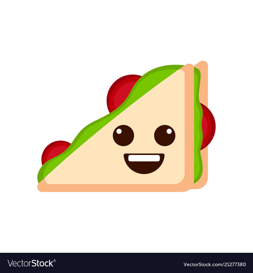 Isolated happy sandwich emote