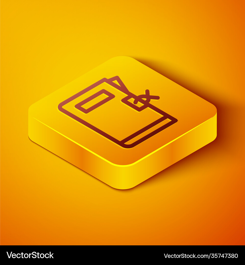 Isometric line police station folder icon isolated