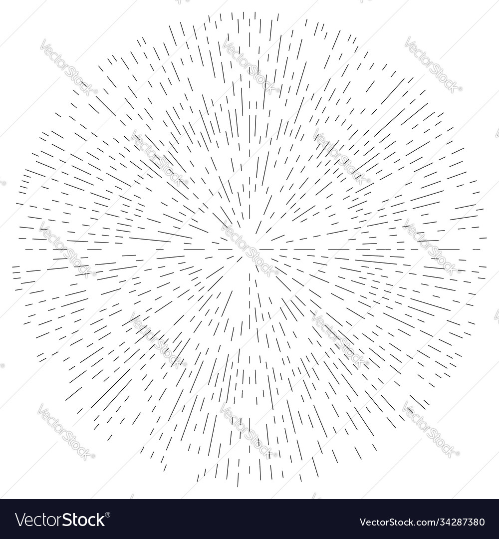 Radial radiating lines abstract burst element vector image Radial radiating lines abstract burst element