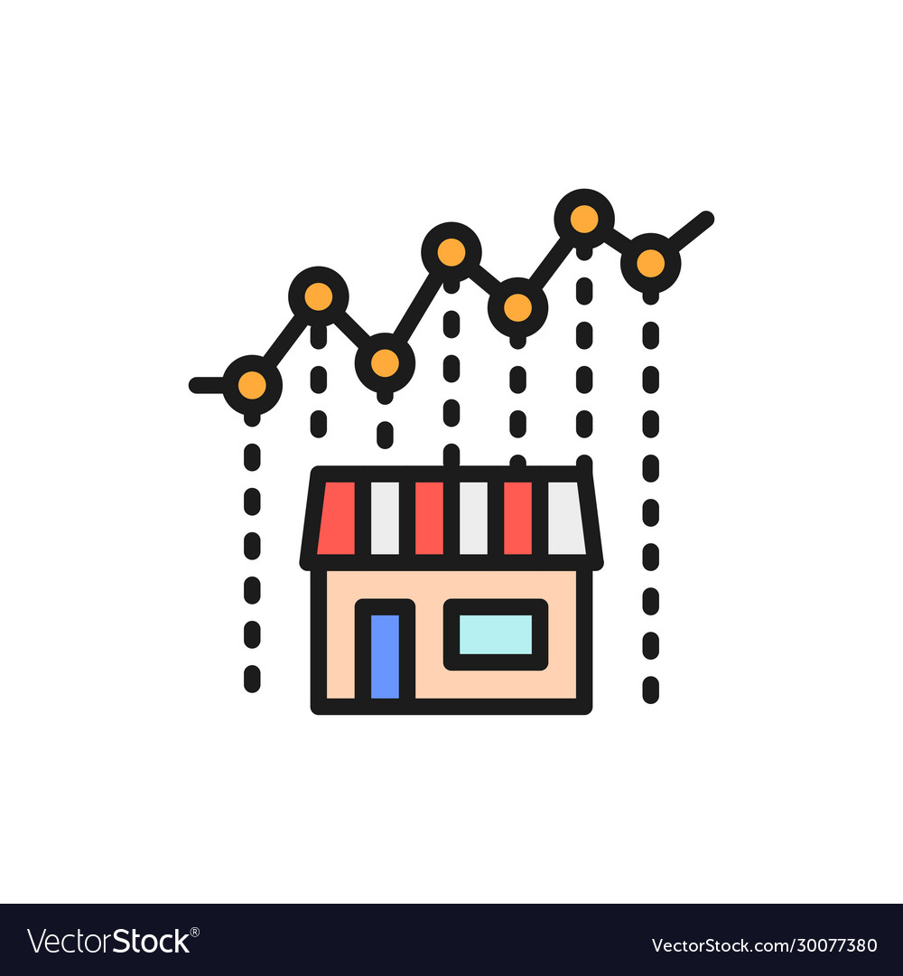 Real estate index growth chart rising cost Vector Image