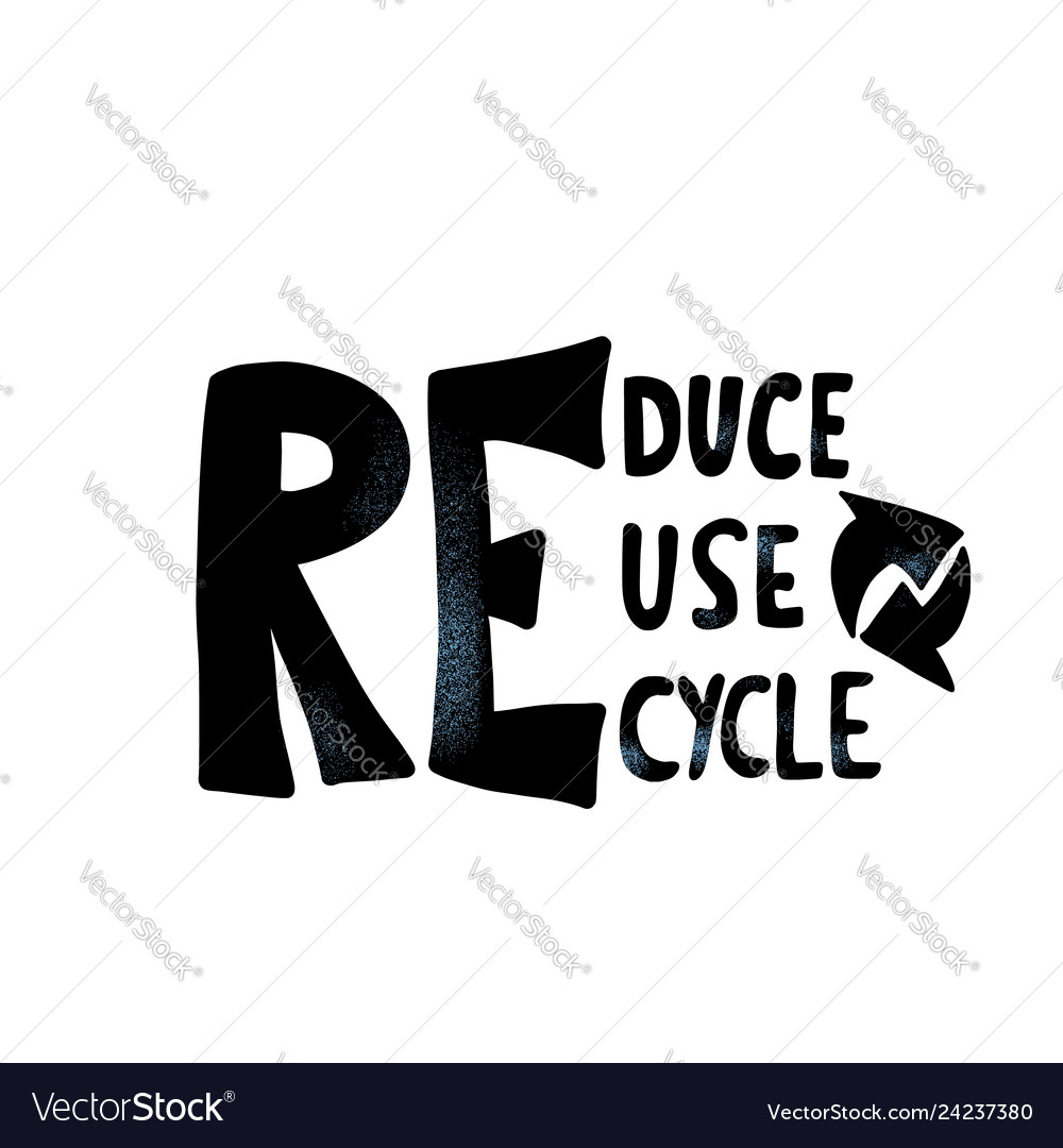 Reduce reuse recycle concept design vector image Reduce reuse recycle concept design