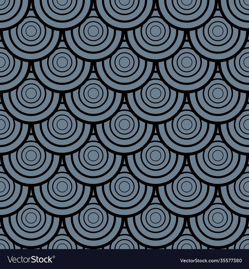 Seamless vintage pattern overlapping shells Vector Image Seamless vintage pattern overlapping shells