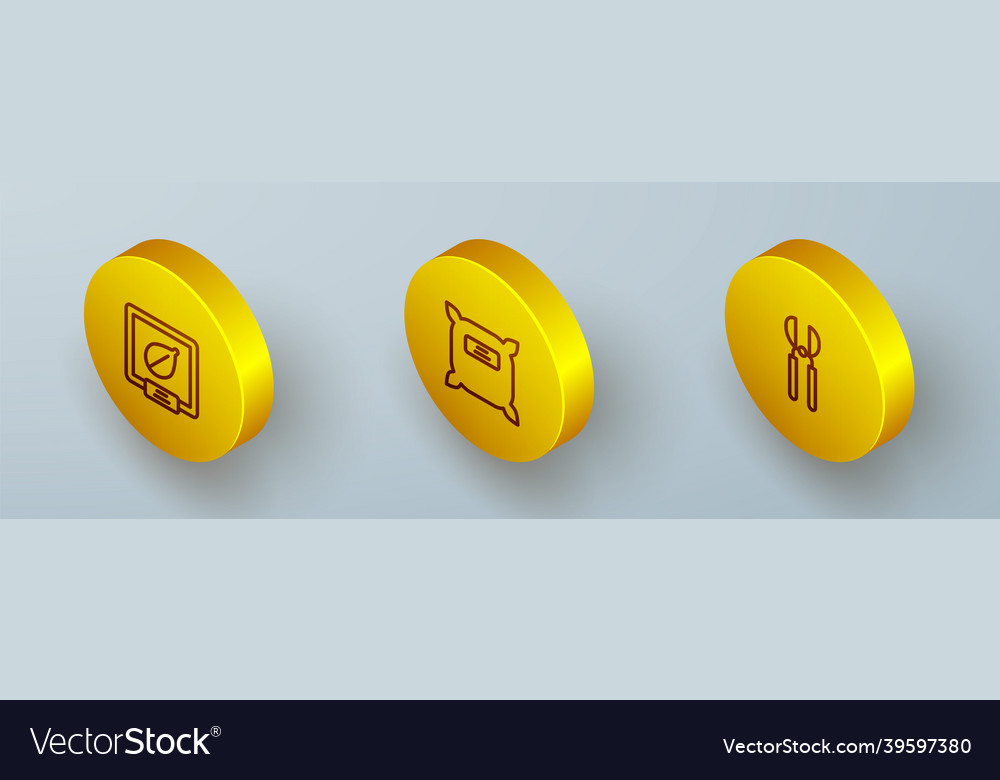 Set isometric line seeds of specific plant pack