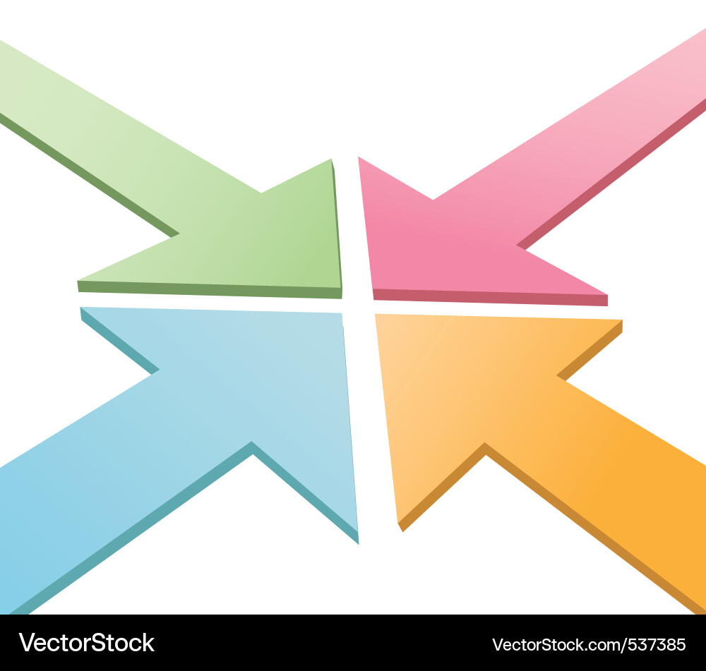 3d arrows Royalty Free Vector Image - VectorStock