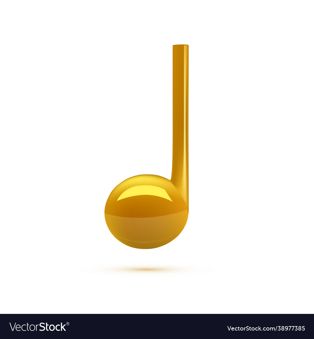 3d golden music notes isolated on white Royalty Free Vector