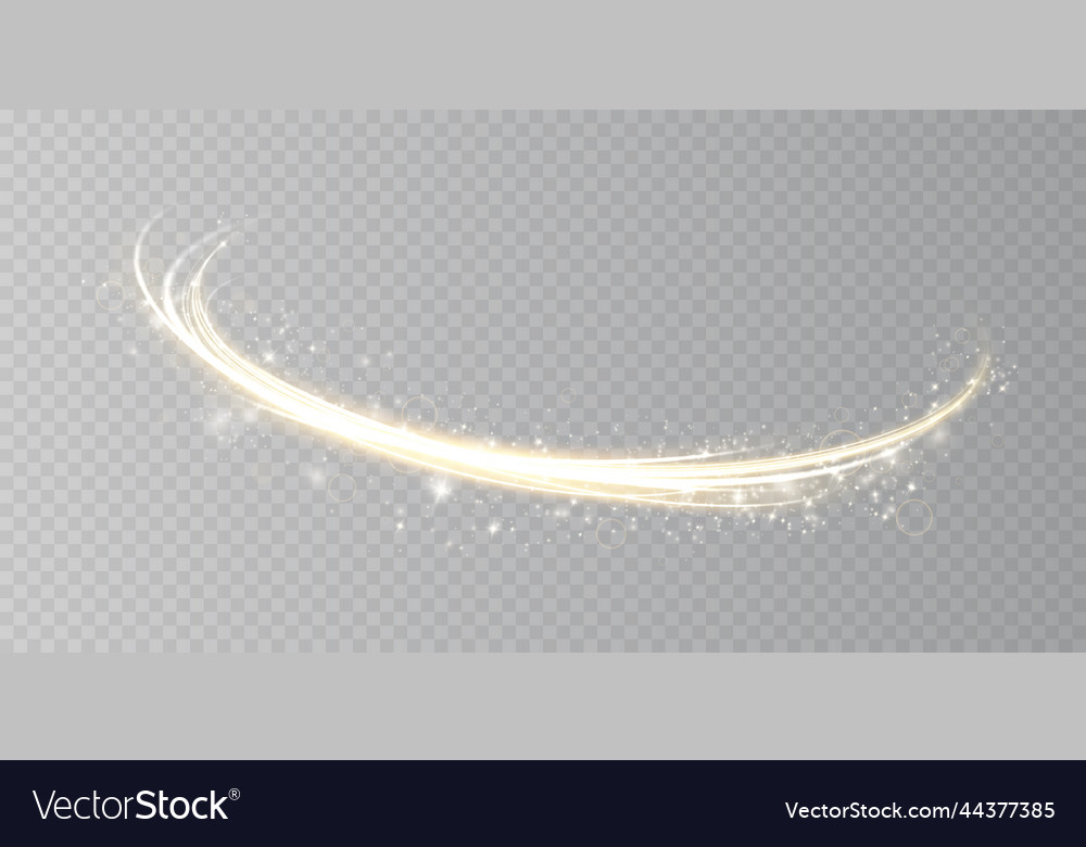 Abstract light lines of motion and speed in golden Vector Image Abstract light lines of motion and speed in golden